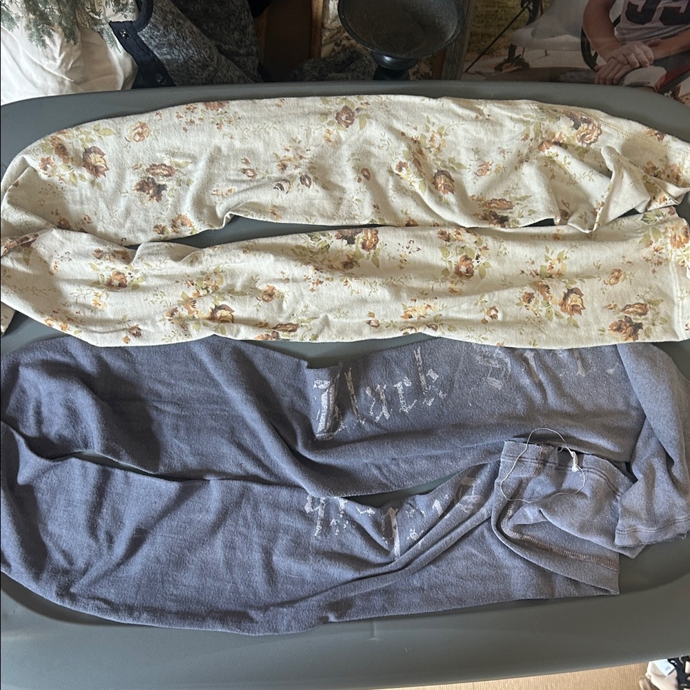 Magnolia Pearl bundle of stockings. Black Sabbath and floral pattern